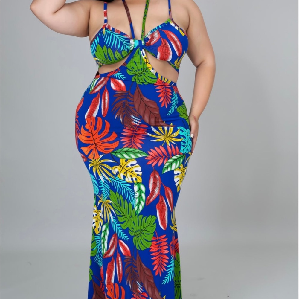 Plus size maxi sundress mermaid dress